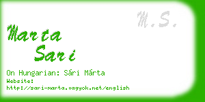 marta sari business card