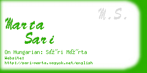 marta sari business card